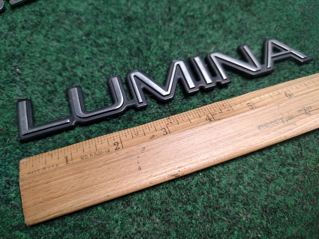 Chevy OEM Lumina Chrome 6" Rear Trunk Emblem Badge Logo Nameplate Name Plate 2S5