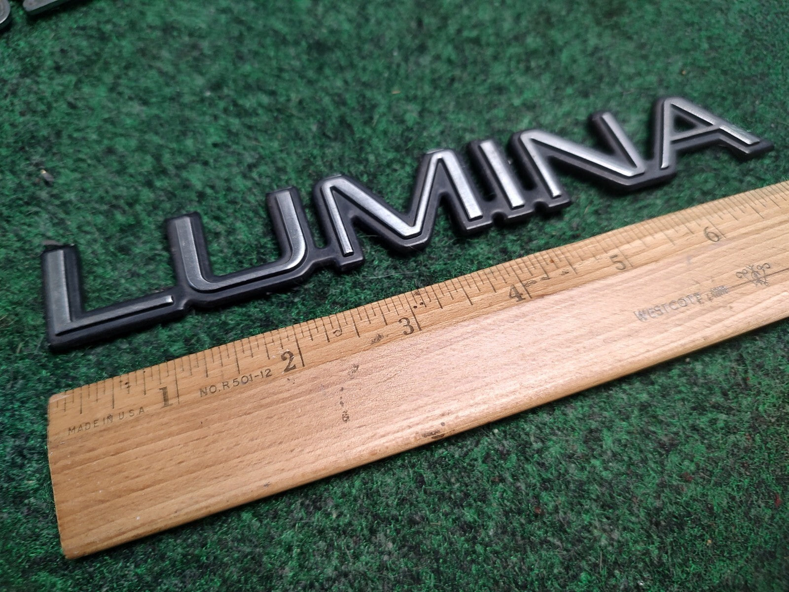 Chevy OEM Lumina Chrome 6" Rear Trunk Emblem Badge Logo Nameplate Name Plate 2S5