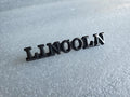 Lincoln OEM Chrome Black Metal 3 3/8" Emblem Badge Logo Name E1WE-5442550-AB VNT