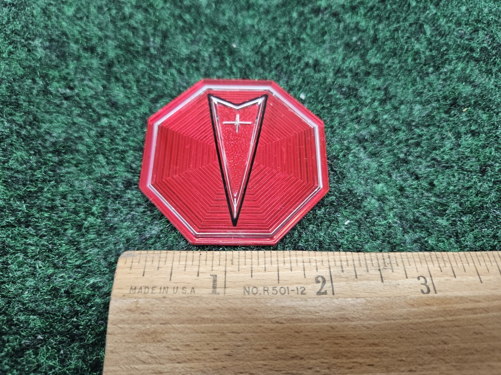 (2) Pontiac OEM 1970's 1980's NOS Wheel Rim Insert Emblem Badge Logo Name 527078