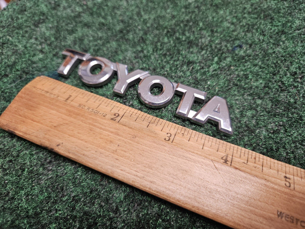 Toyota Rear Trunk Lid Emblem Name Plate Nameplate 4" Chrome OEM 5M2