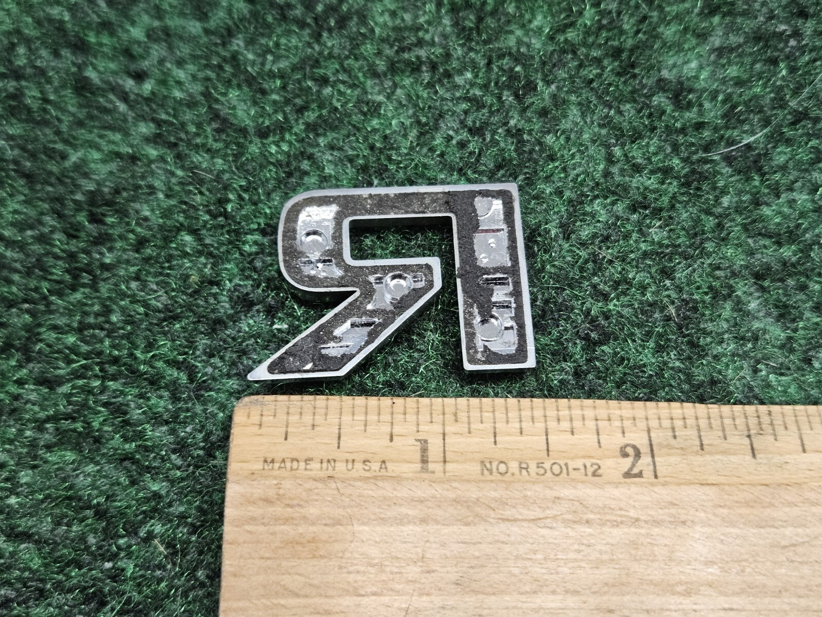 OEM "R" Chrome Individual Letter Lettering Emblem Badge Logo Nameplate 7S6