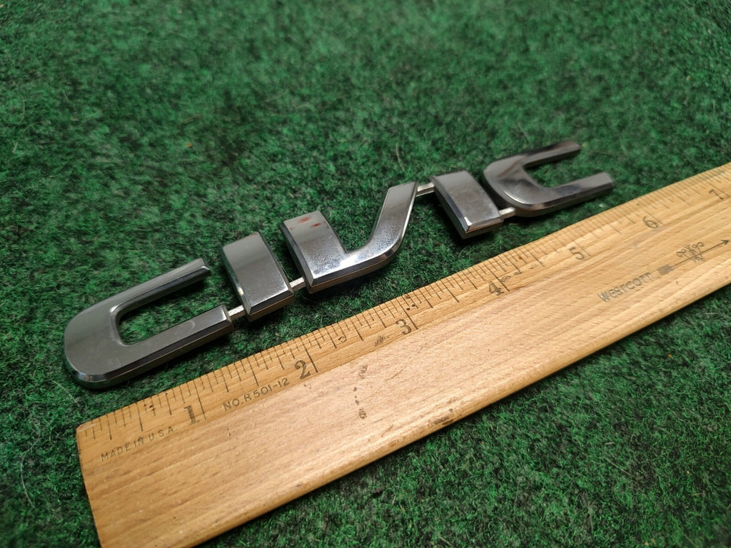 2001-2005 Honda Civic Rear Trunk Emblem Badge Logo Nameplate Chrome OEM 3S6