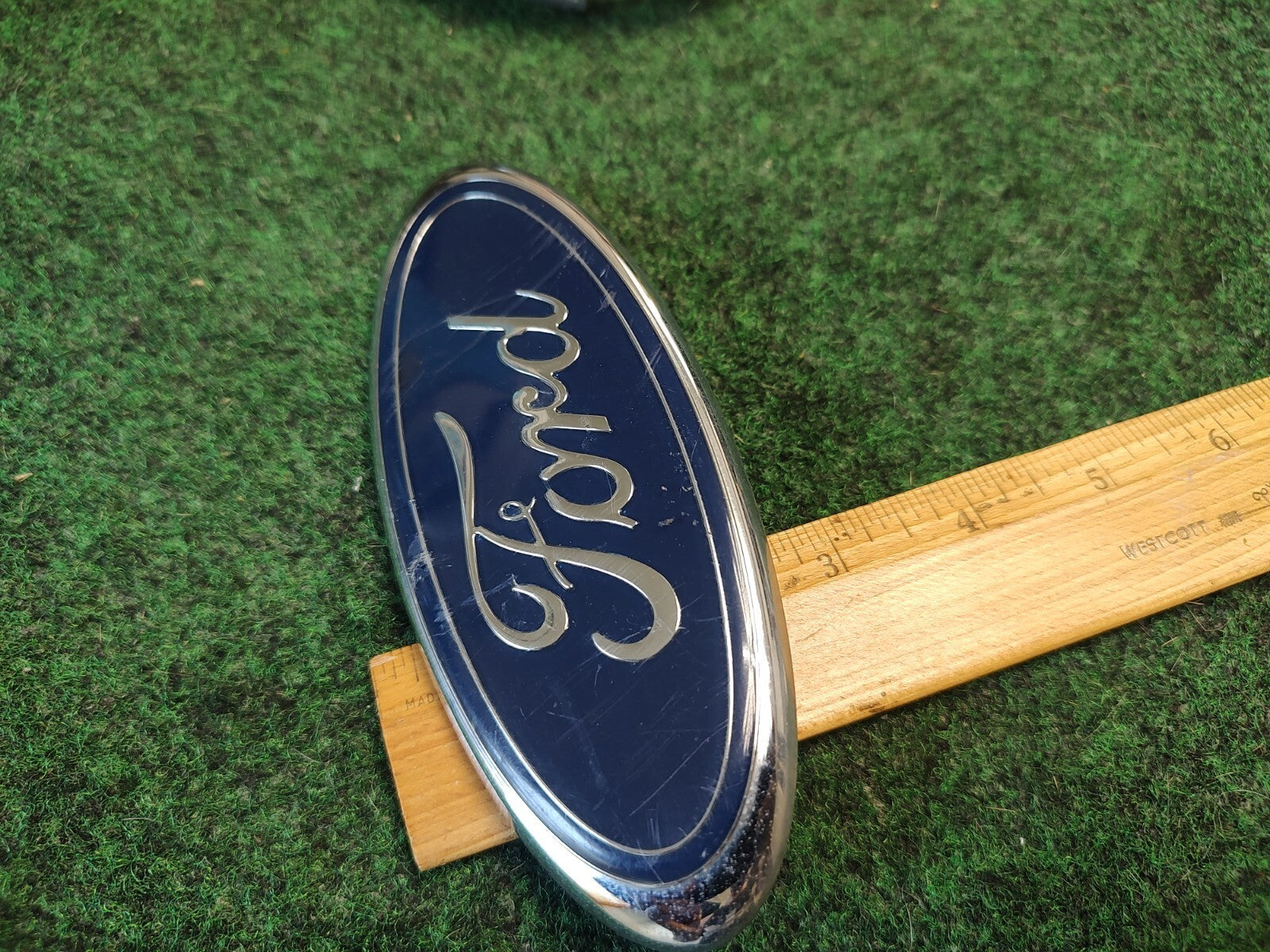 Ford OEM Blue Chrome Oval 5.75" Emblem Badge Logo Nameplate F85B-15402A16-AA 2S8