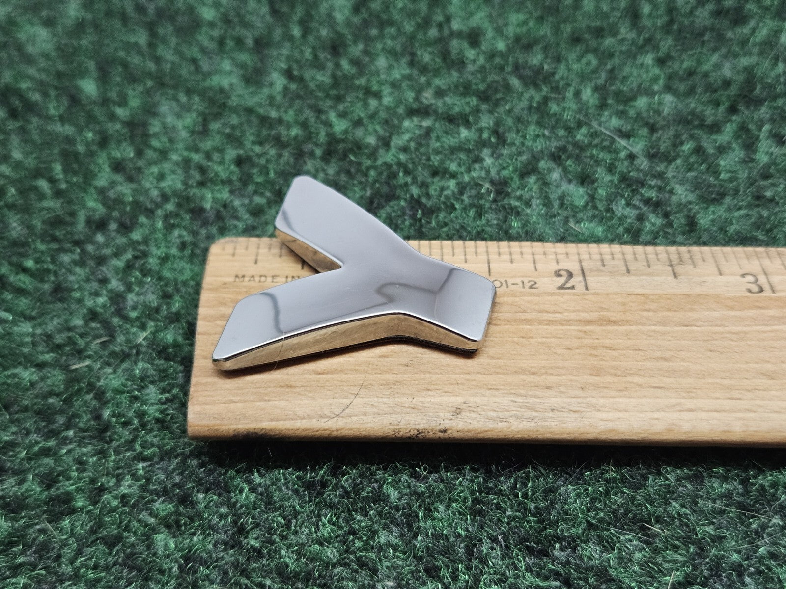 OEM "Y" Chrome Individual Letter Lettering Emblem Badge Logo Nameplate 3D 7S7