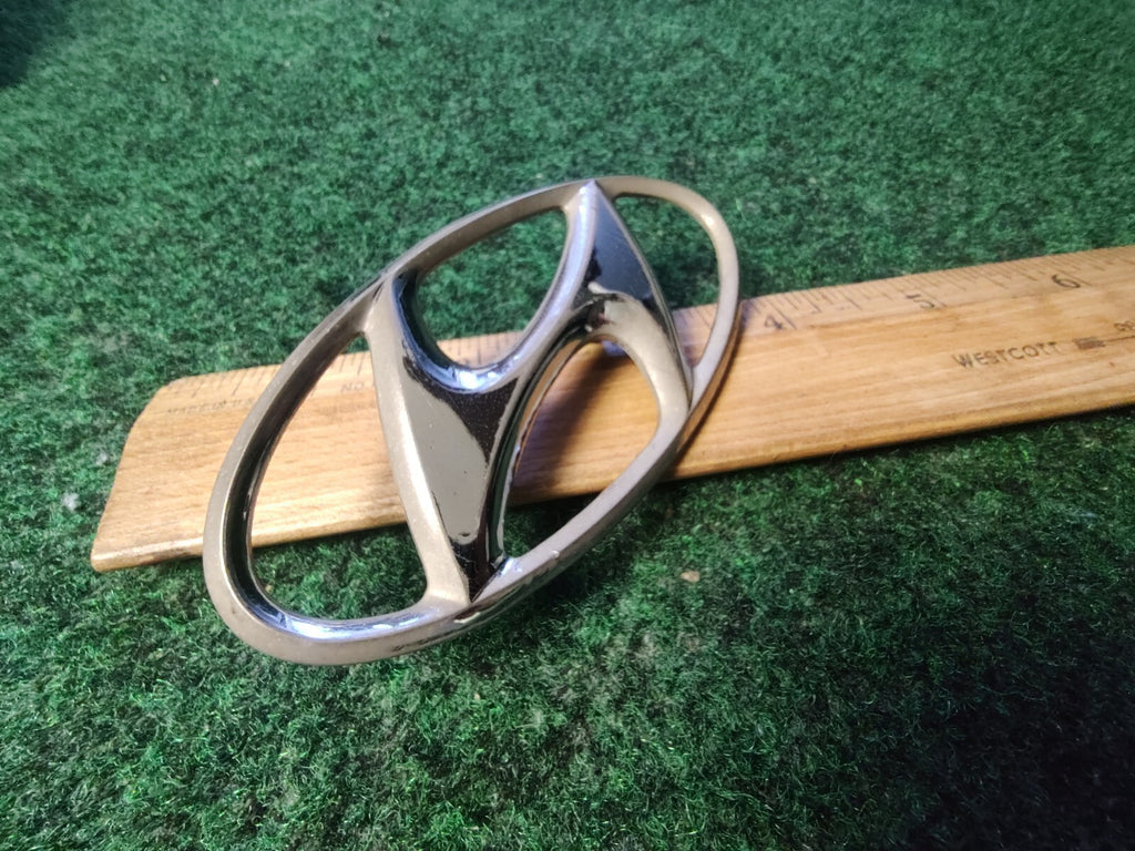 Hyundai Emblem Logo Symbol Badge Chrome OEM Nameplate Name Plate 3.75" 7S3