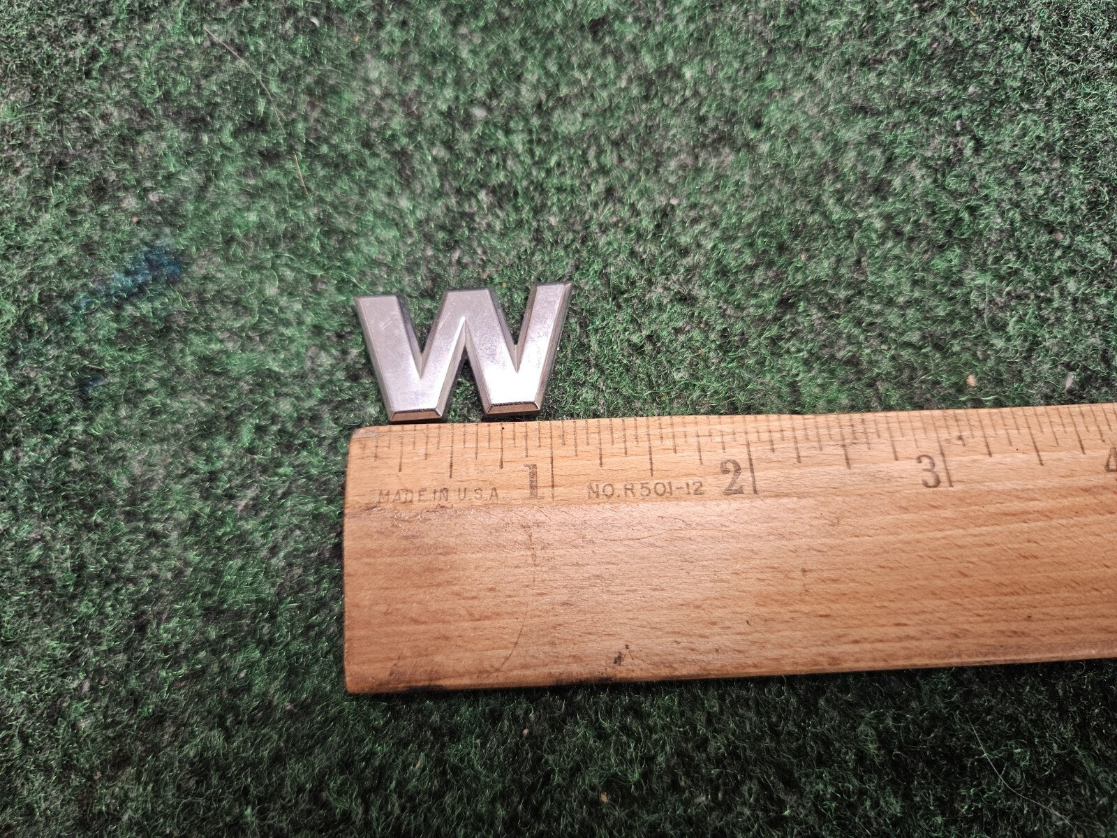 OEM "W" Chrome Individual Letter Lettering Emblem Badge Logo Nameplate CL4