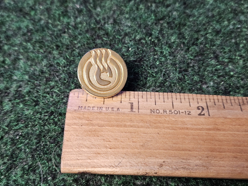 VTG Gold Toned  Lapel Hat Pinback Princess Cruise Captain's Curcle Pin