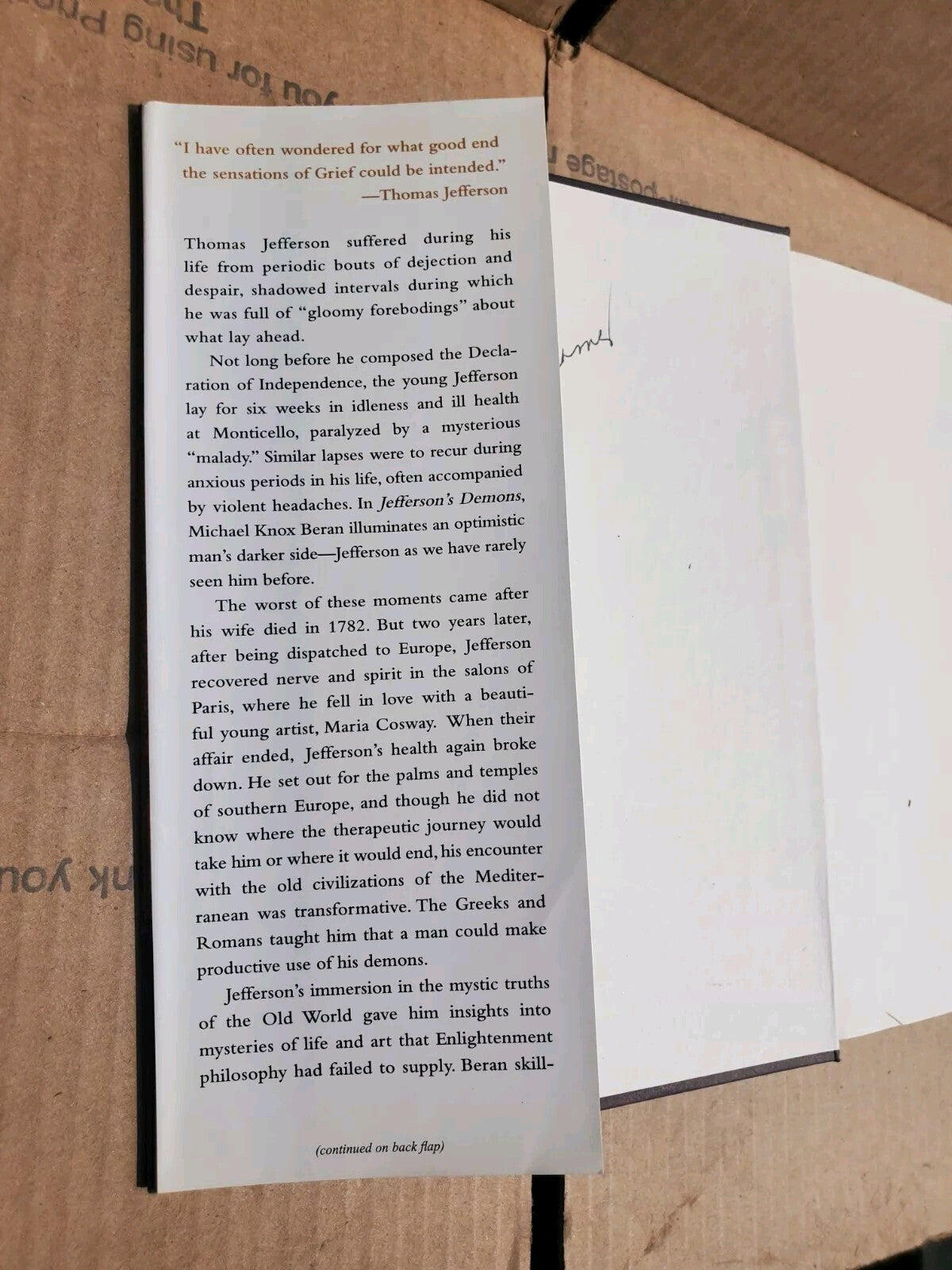 Jeffersons Demons: Portrait of a Restless Mind - Hardcover - B3