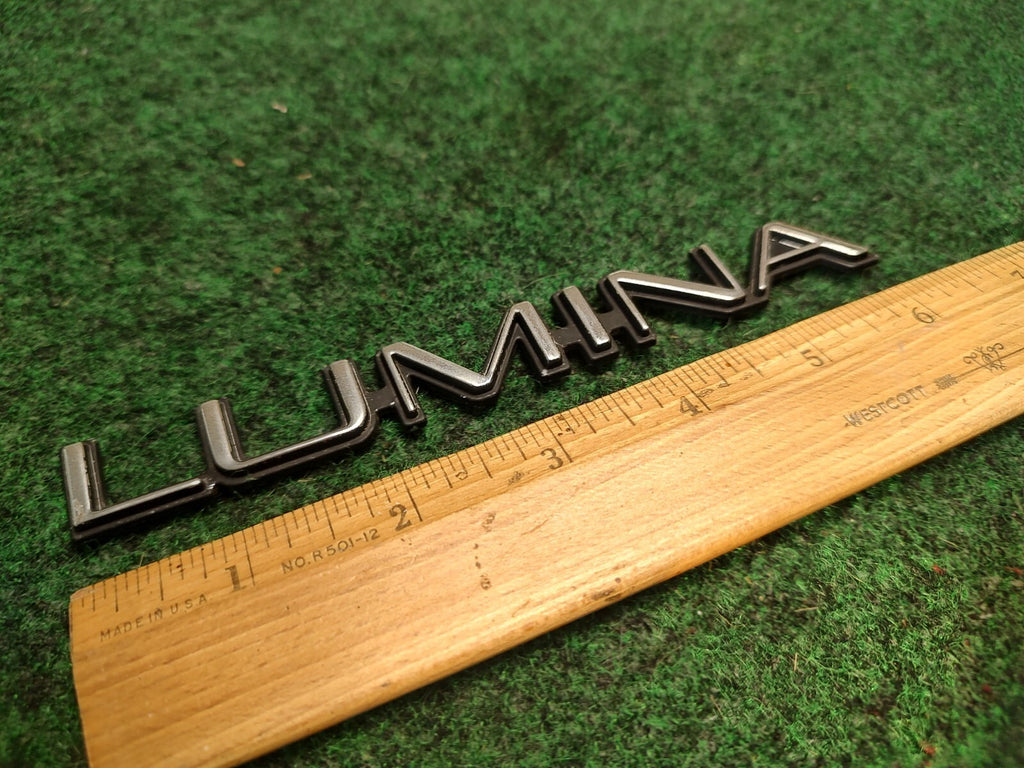 Chevy OEM Lumina Chrome 6" Rear Trunk Emblem Badge Logo Nameplate Name Plate 3S8