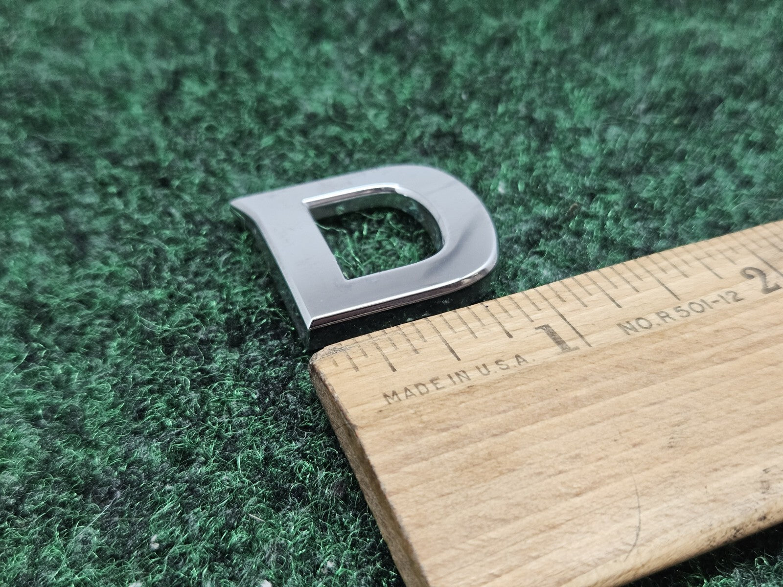 OEM "D" 3D Chrome Individual Letter Lettering Emblem Badge Logo Nameplate 7S8