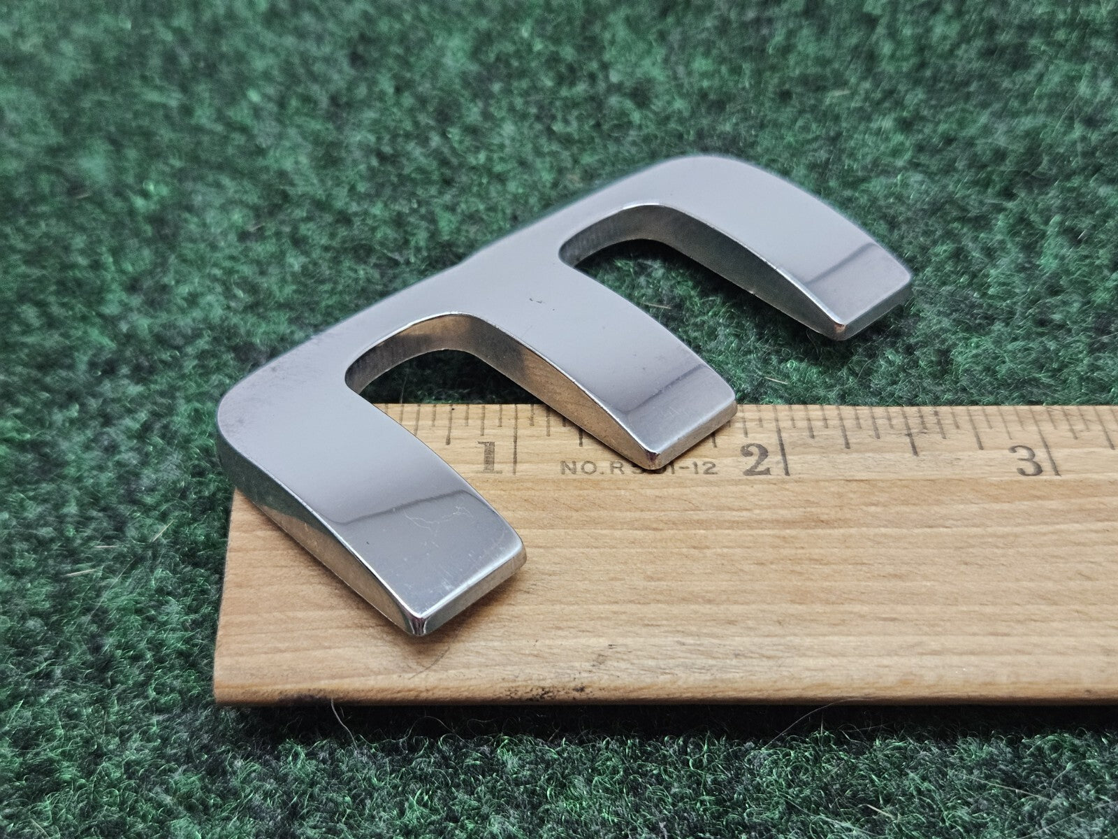 OEM "M" Silver Individual Letter Lettering Emblem Badge Logo Nameplate 3D 7S7