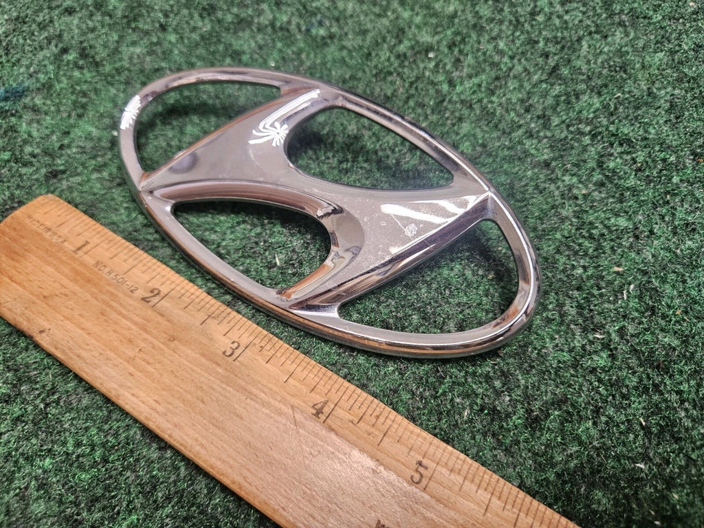 Hyundai Emblem Logo Symbol Badge Chrome OEM Nameplate Name Plate ~5.2" 5M3