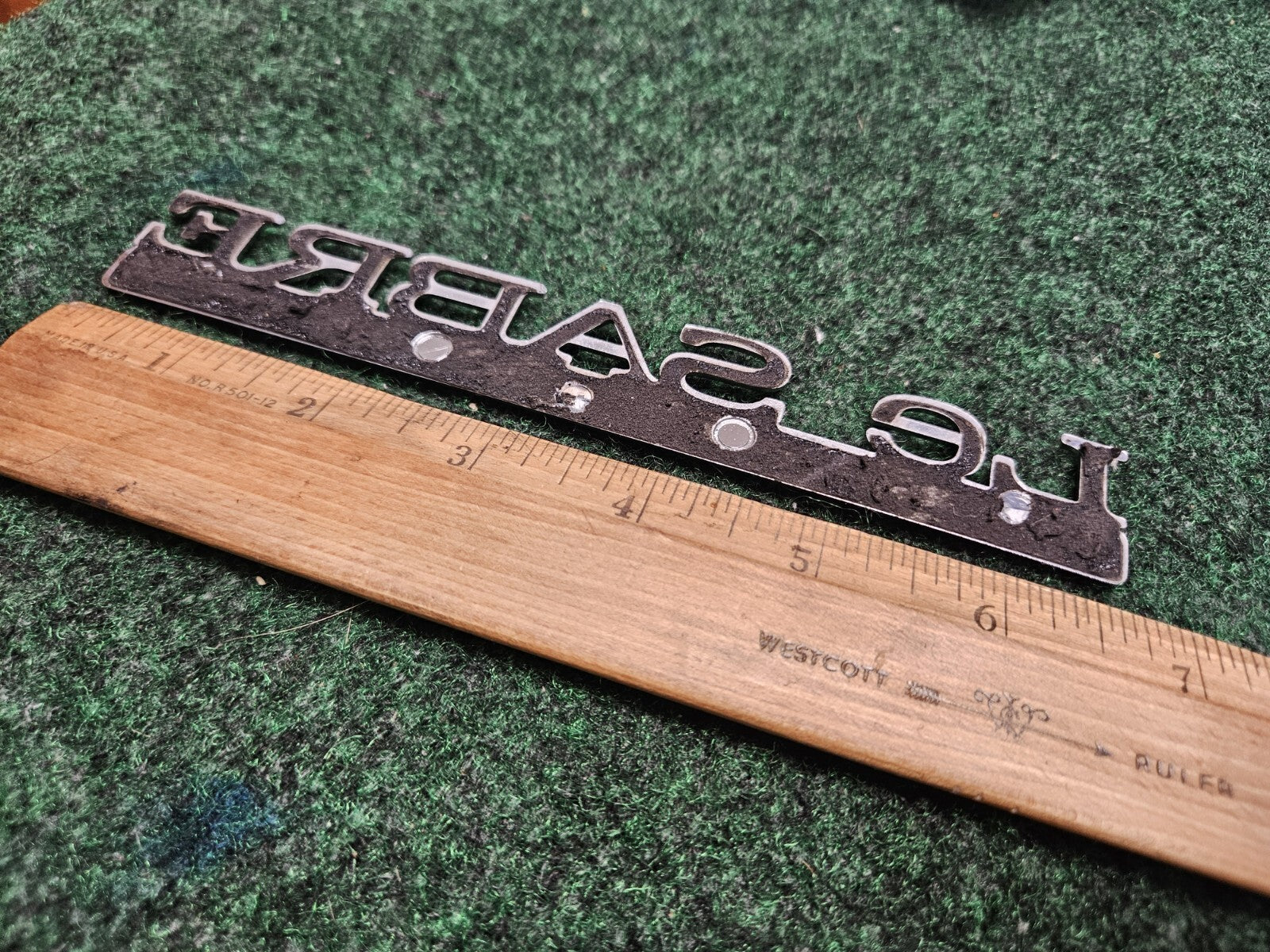 BUICK LESABRE CUSTOM - OEM EMBLEM BADGE SYMBOL LOGO NAME PLATE 6M9