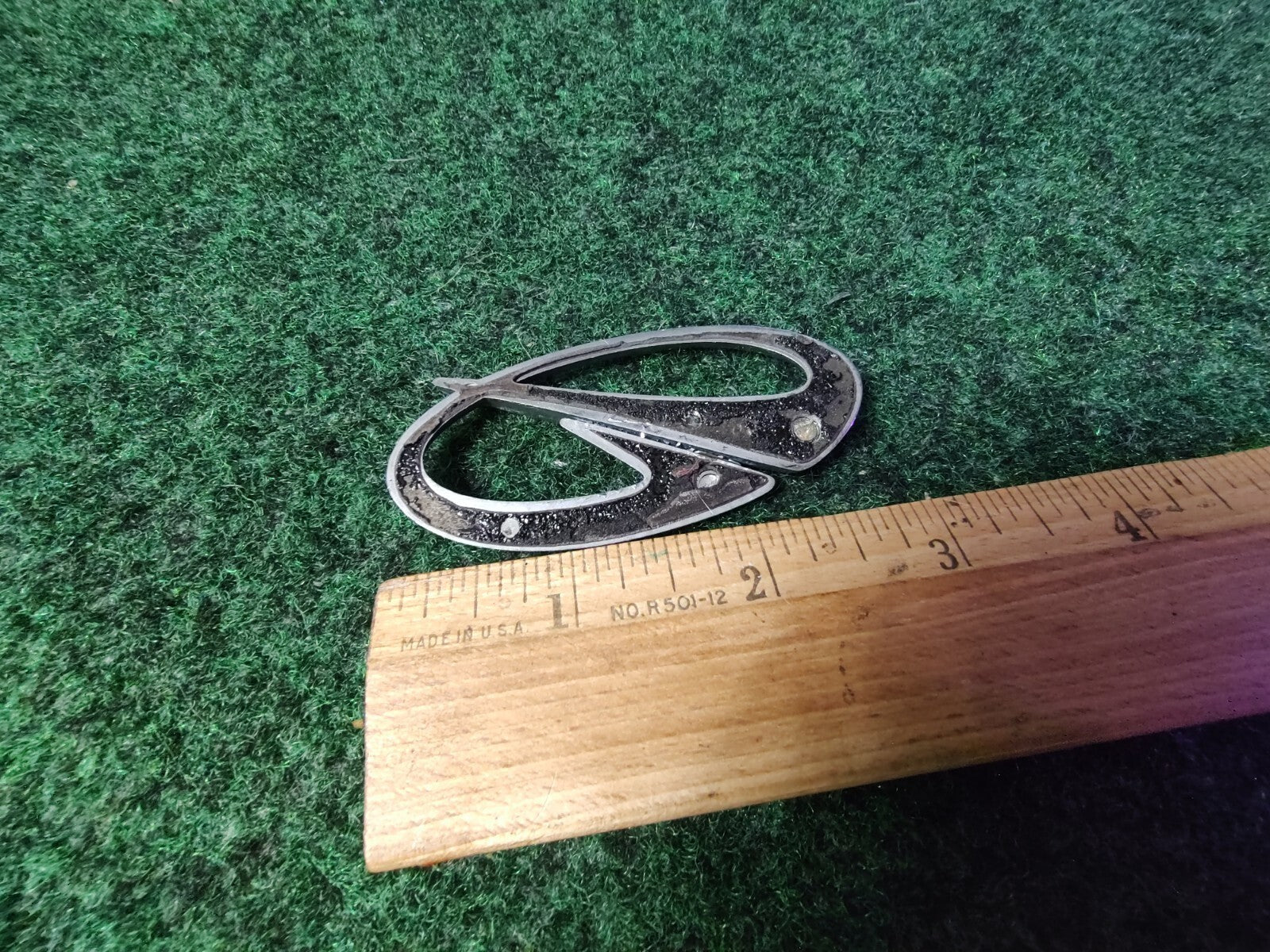 Vintage OLDSMOBILE Chrome EMBLEM SYMBOL BADGE OEM 2.75" Nameplate 5S1