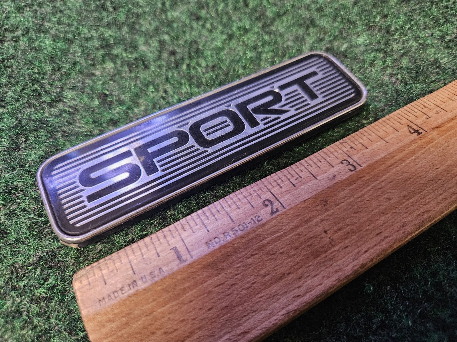OEM Sport Black Plastic 4" Emblem Badge Logo Nameplate Name Plate Insignia 6L4