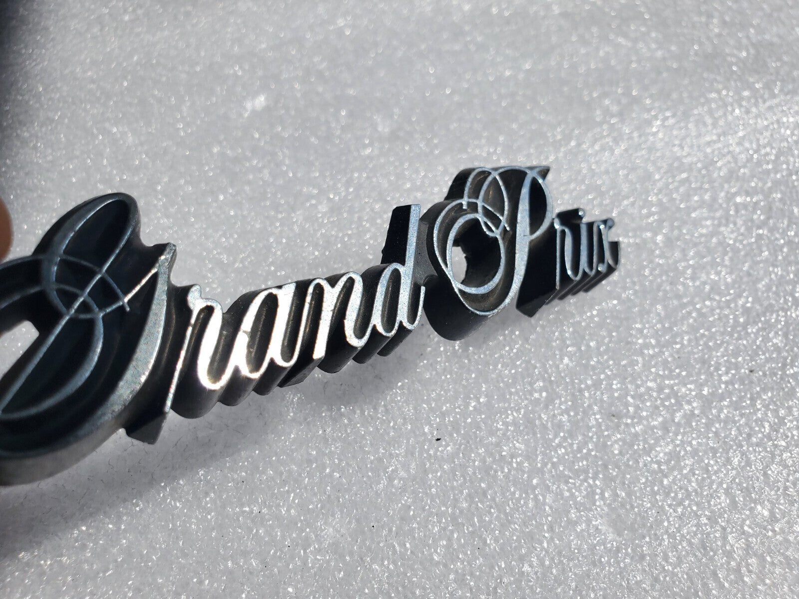 Pontiac OEM Grand Prix Script Emblem Badge Logo Nameplate Name Plate VNTG
