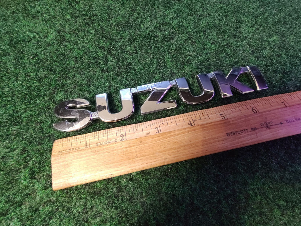 Suzuki OEM Chrome Plastic ~7'' Emblem Badge Logo Nameplate Name Plate 6S4