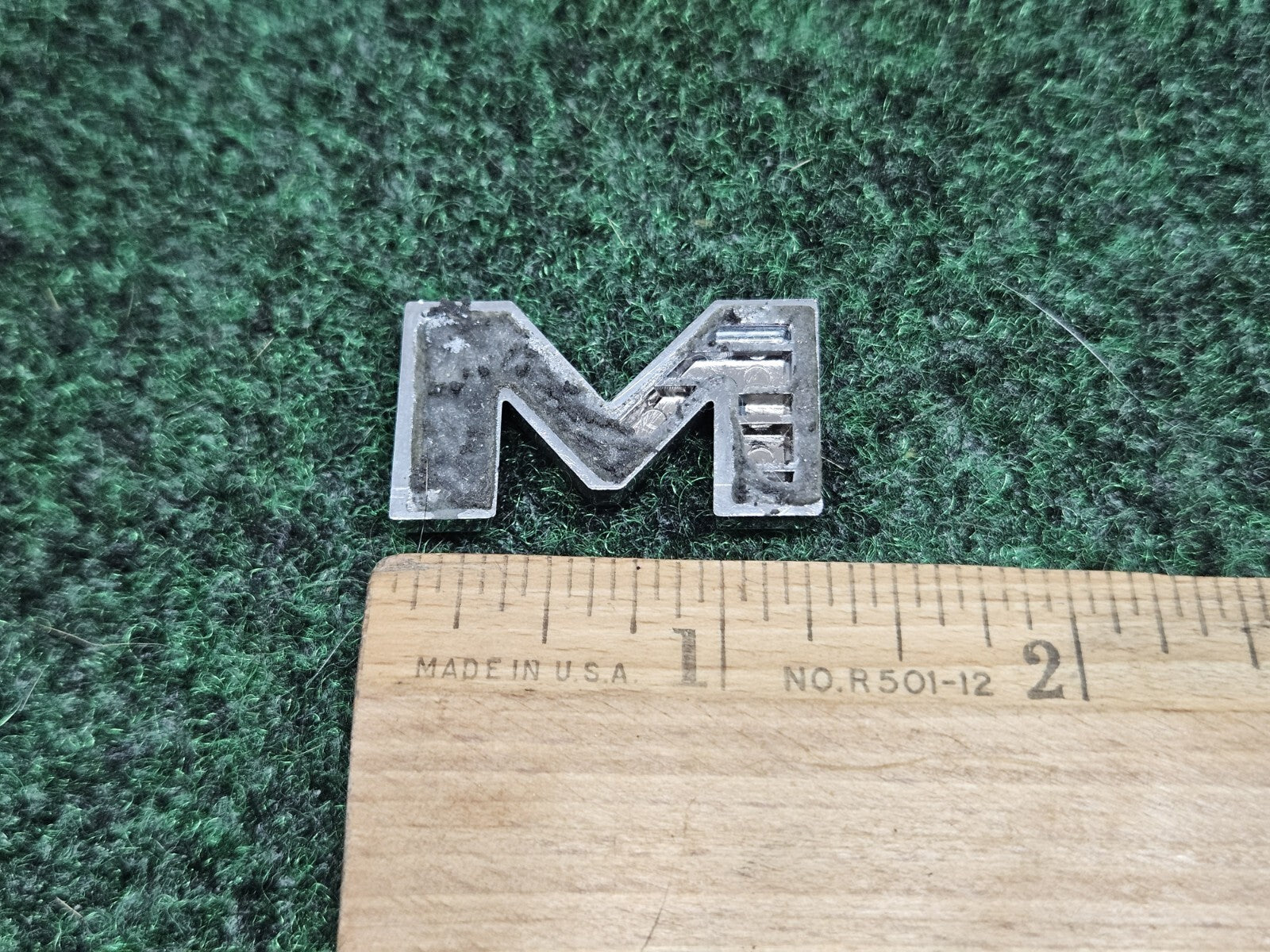 OEM "M" Silver Individual 3D Letter Lettering Emblem Badge Logo Nameplate 7S7