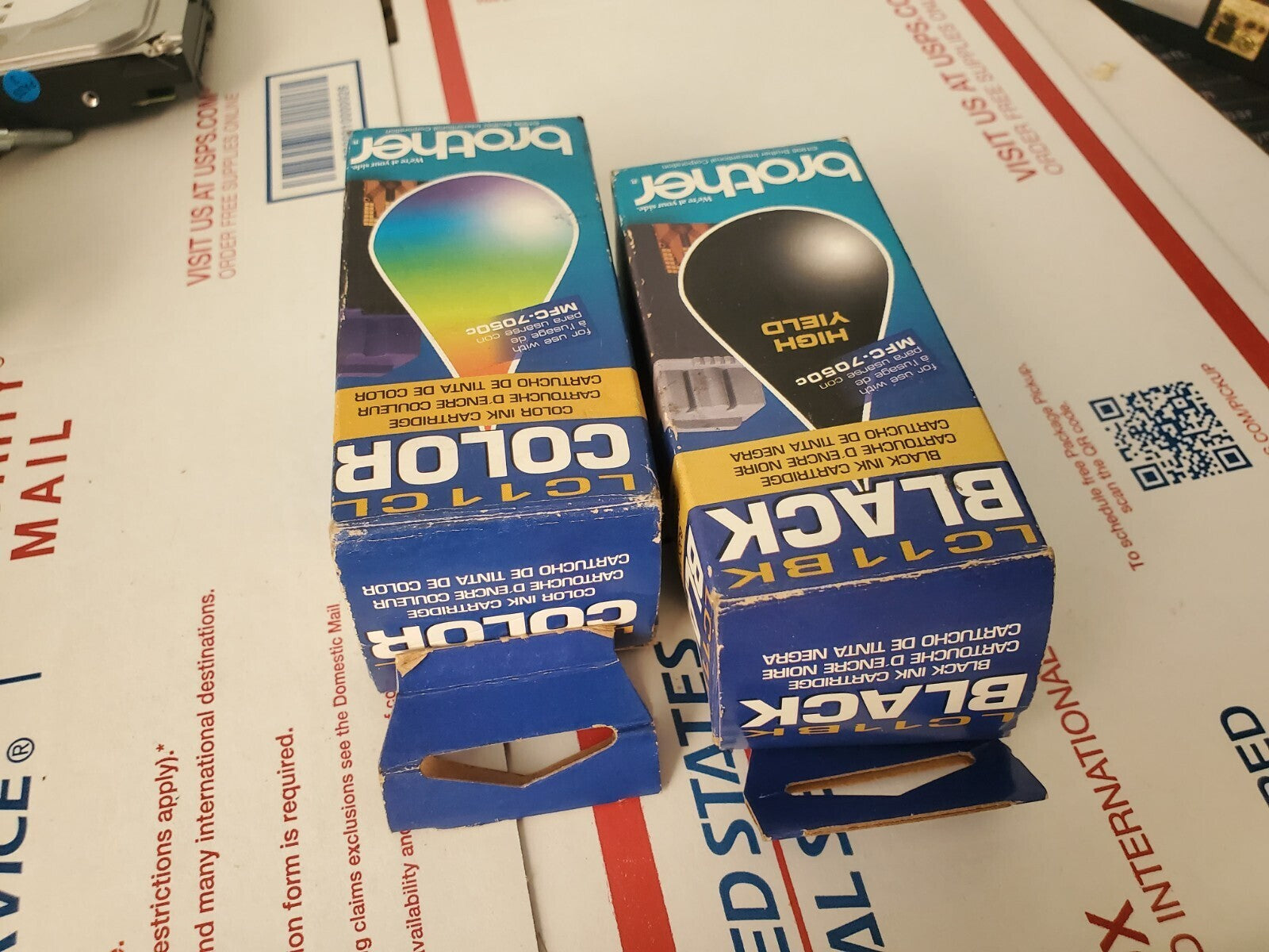 Genuine Brother 1-LC 11BK, 1- LC11CL Black & Color Inkjet Cartridge-MFC-7050 5L4