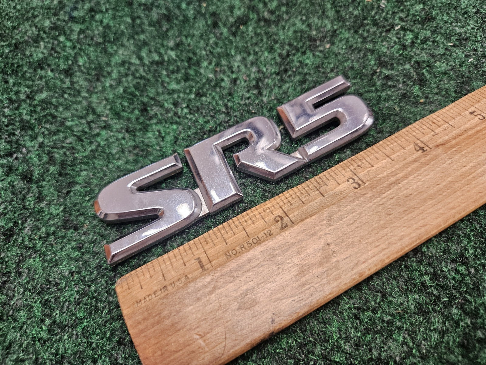Toyota OEM SR5 Chrome 3 7/8" Emblem Badge Logo Nameplate Name Plate Insignia 5M3