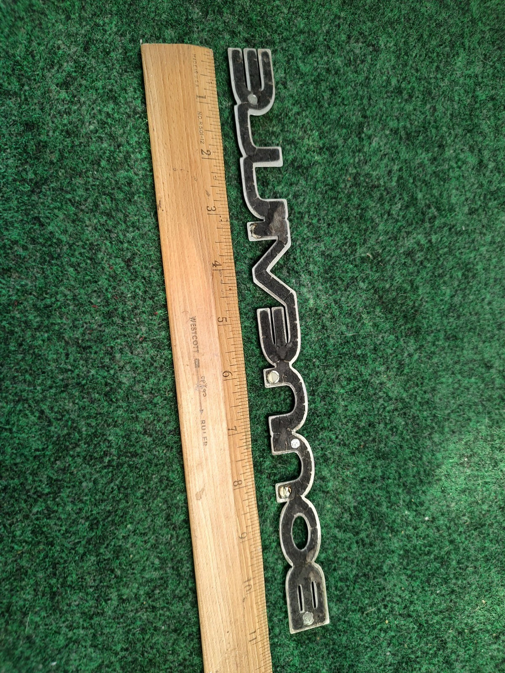 Pontiac OEM Bonneville Chrome & Black Emblem Badge Logo Nameplate Name 3S8