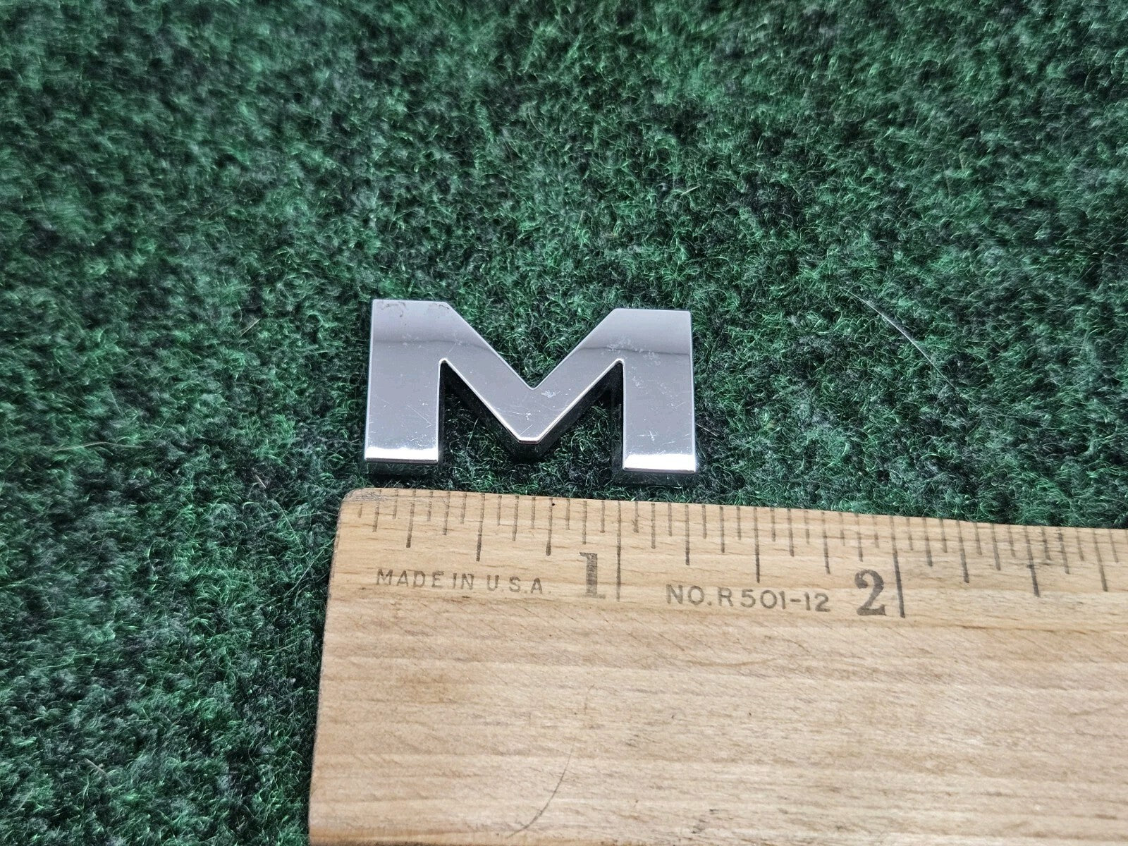 OEM "M" Silver Individual 3D Letter Lettering Emblem Badge Logo Nameplate 7S7