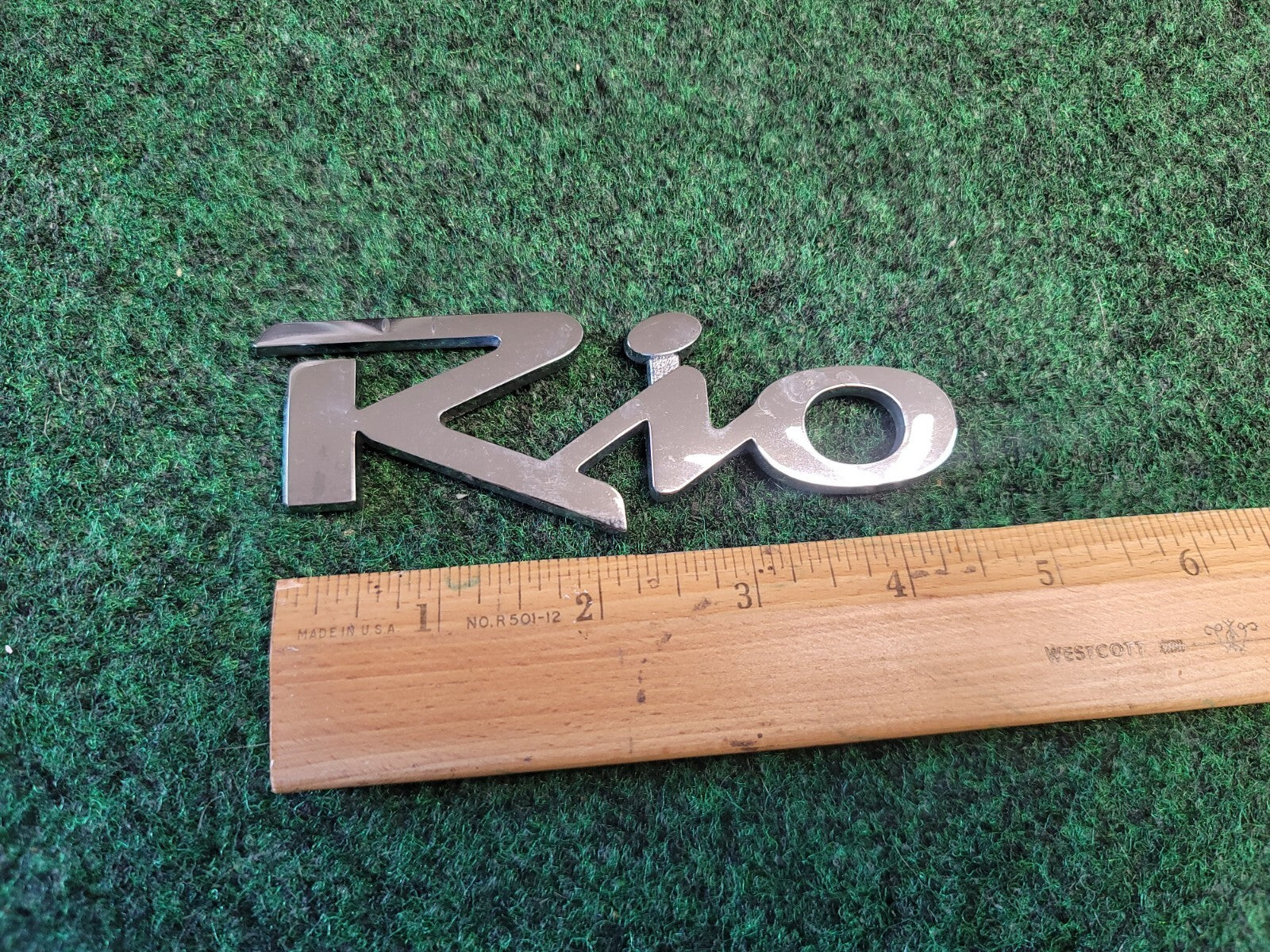 2006-2011 KIA RIO REAR TRUNK LID CHROME EMBLEM LOGO BADGE 1M6