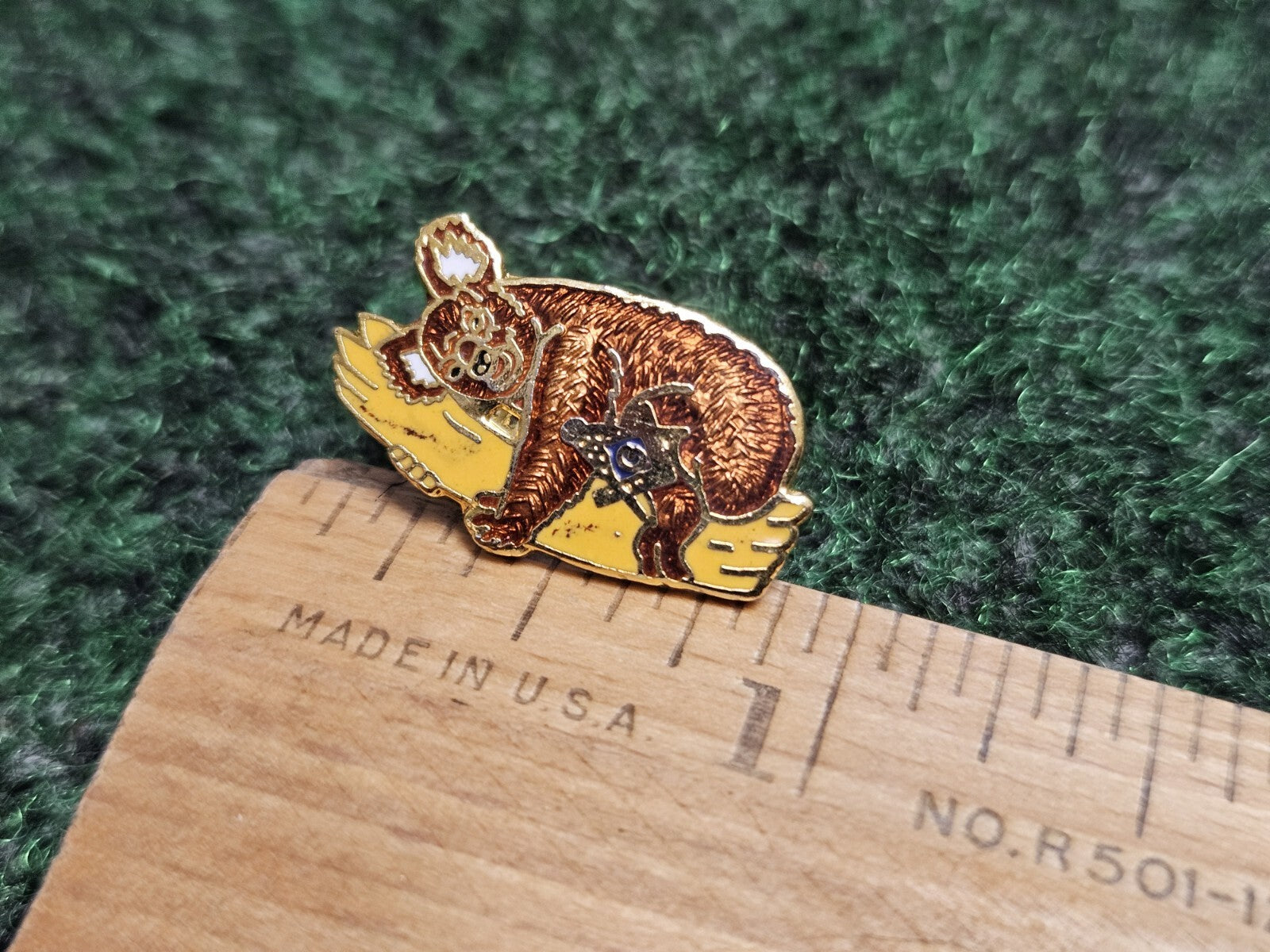 Koala Bear Hugging a Tree Limb Lapel Pin by MAFCO