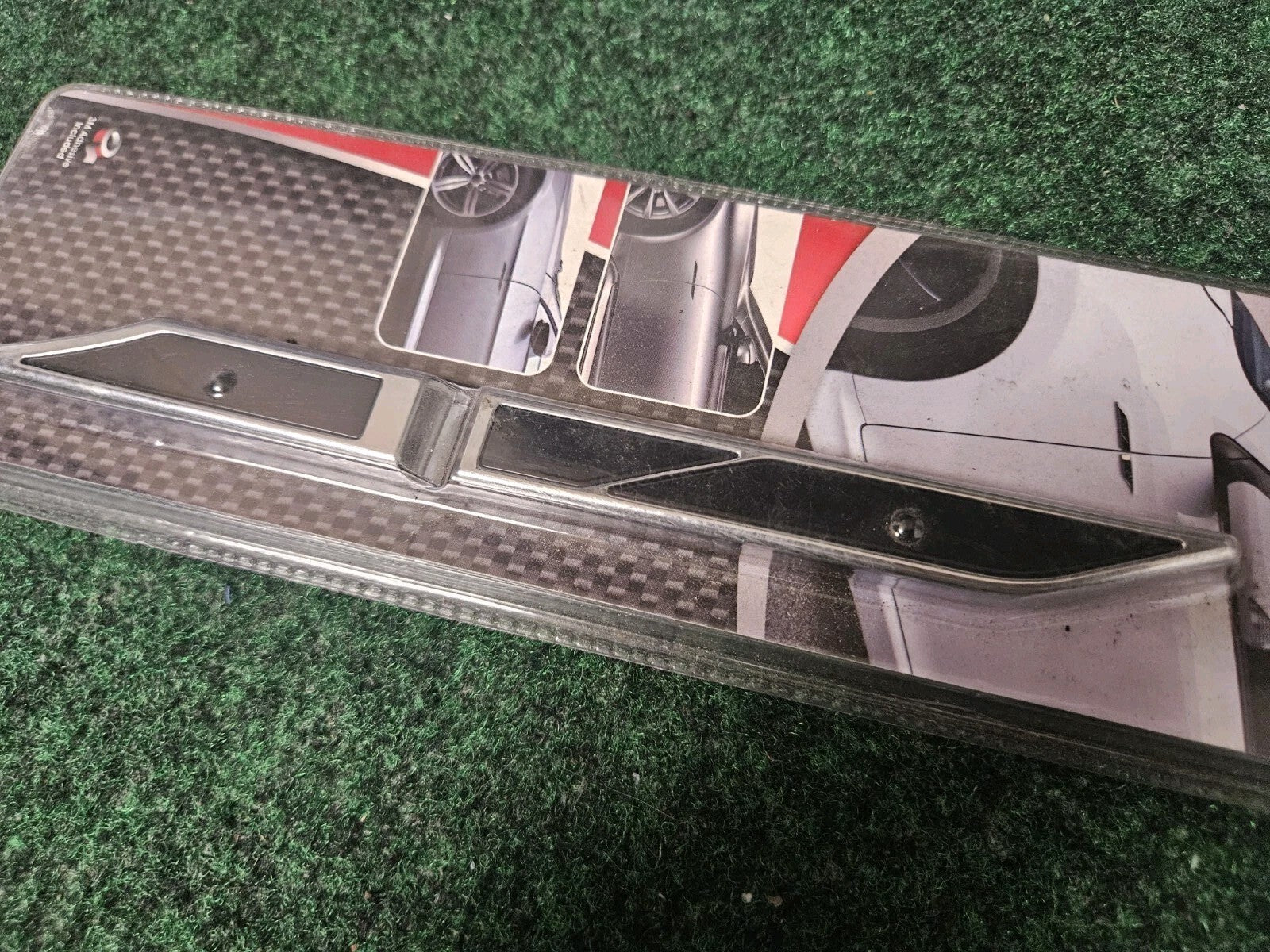 Pilot CZ-4018 Automotive 4 pc Door Trim Accents Universal Fit Black & Chrome 2L3