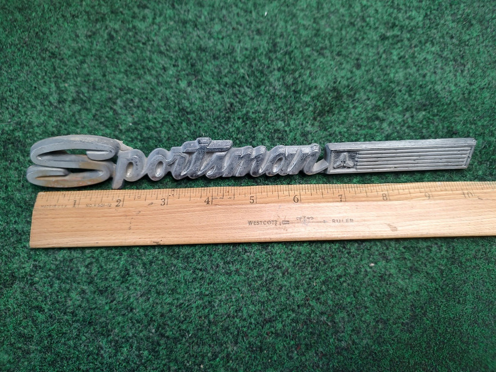 Circa 1970s Dodge Sportsman Van Chrome Emblem Badge Fender Nameplate 1S9
