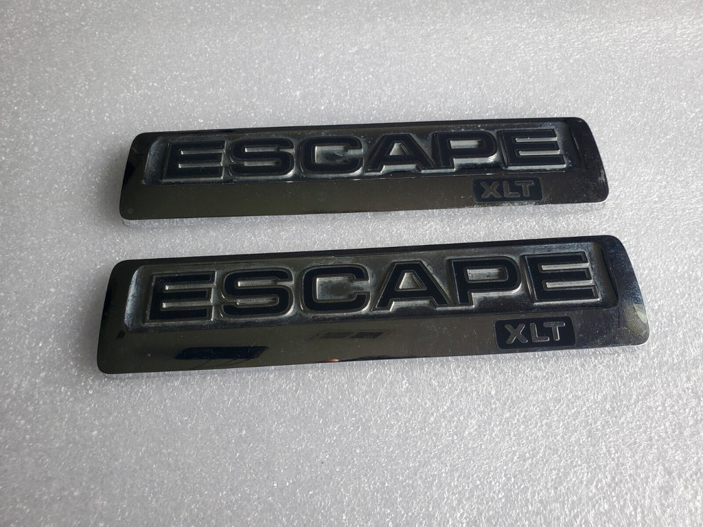 (2) 08 09 10 11 12 FORD ESCAPE XLT REAR GATE CHROME EMBLEM LOGO BADGE OEM 2L3
