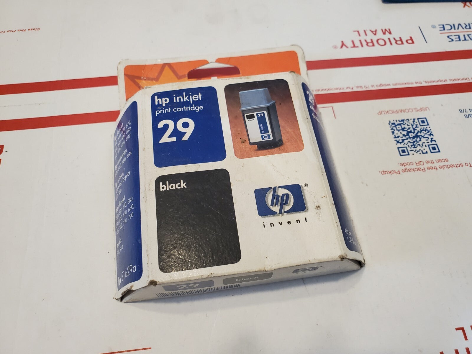 New Genuine HP 29 Black 1PK Ink Cartridge DeskJet 11/2004 hp 51629a 3L9
