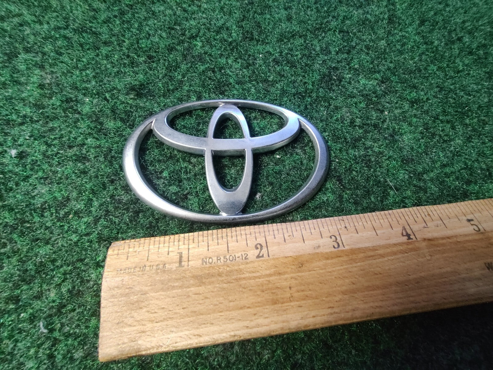Toyota Car Emblem Chrome Logo Nameplate Name Plate OEM 8250 3.25'' x 2.125'' 7S3