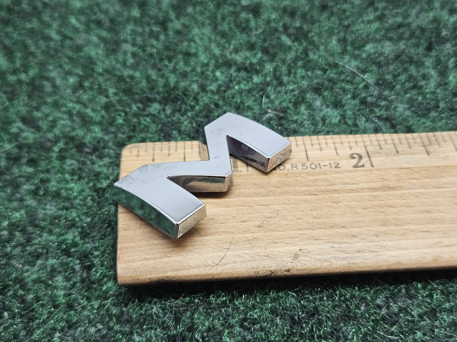 OEM "M" Silver Individual 3D Letter Lettering Emblem Badge Logo Nameplate 7S7