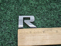 OEM "R" 3D Chrome Individual Letter Lettering Emblem Badge Logo Nameplate 2S2