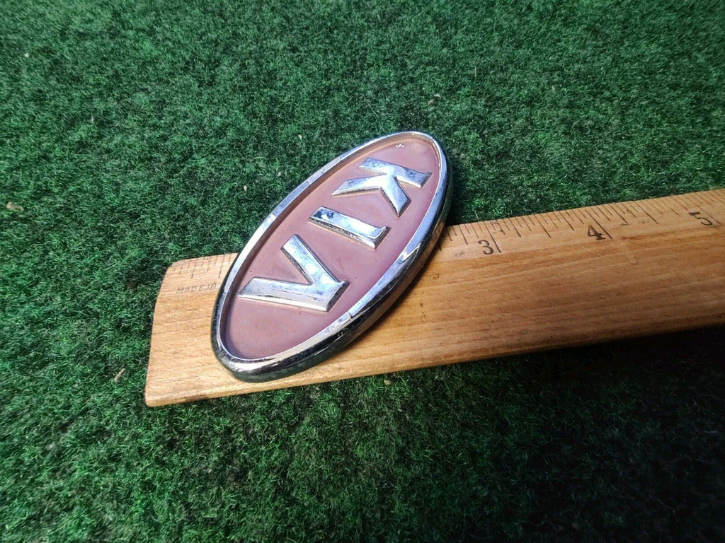 Kia Emblem Badge Grille Front Rear Name Plate OEM Nameplate Logo Red Chrome 4S3