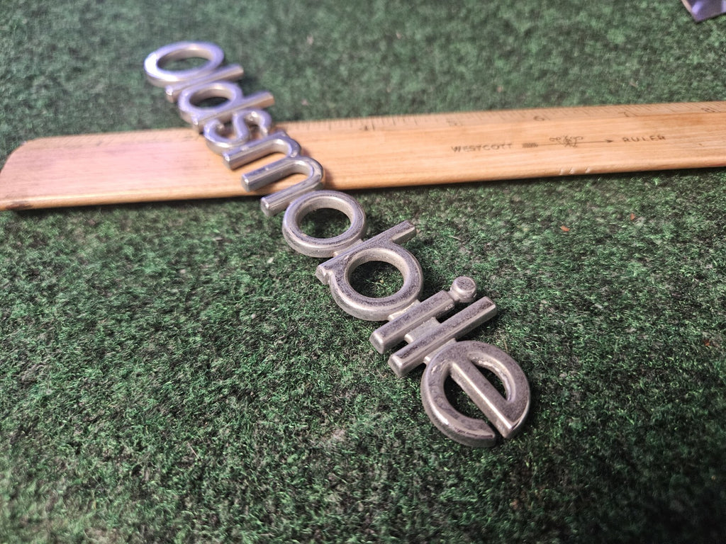 Oldsmobile OEM Chrome Emblem Badge Logo Nameplate Name Plate 6.5" 4M7