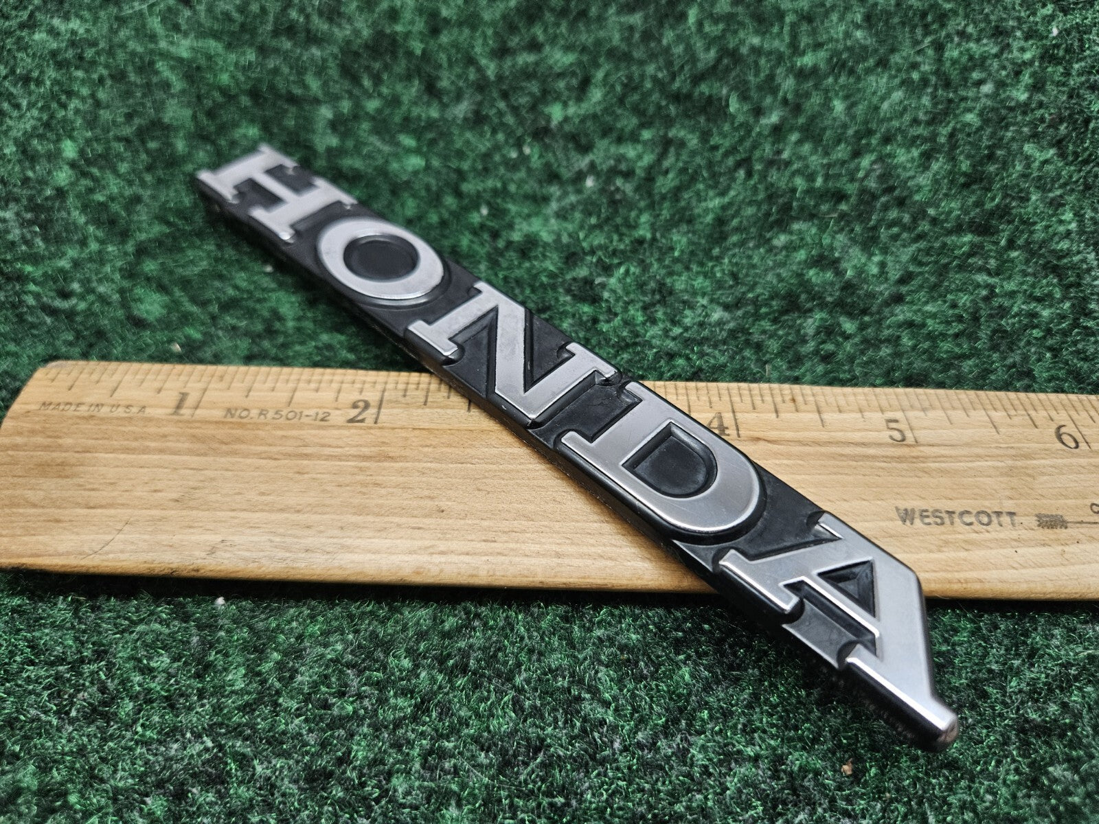 Honda OEM Machined Black Plastic 5.7" Emblem Badge Logo Nameplate Name Plate GL2