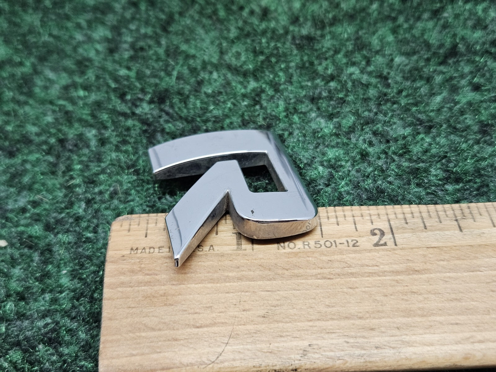 OEM "R" 3D Chrome Individual Letter Lettering Emblem Badge Logo Nameplate 2S2