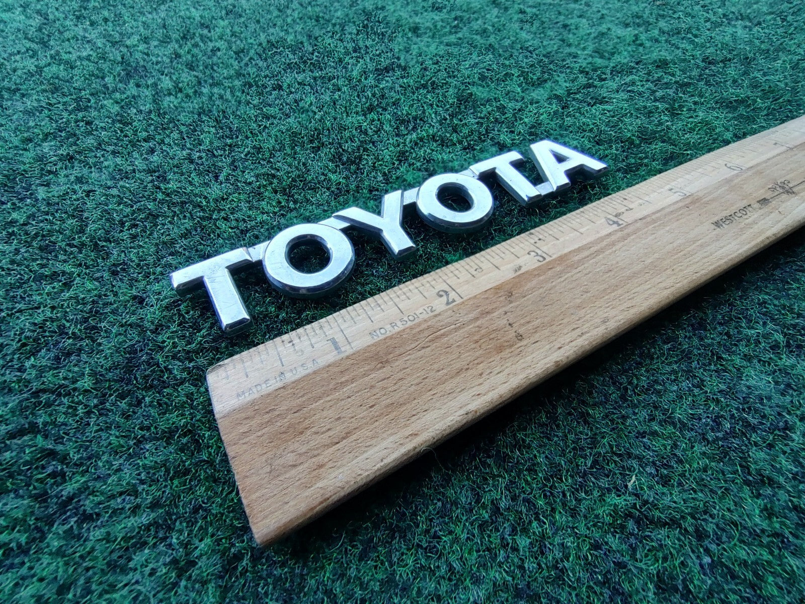 Toyota OEM Chrome Plastic 4.75" Emblem Badge Logo Nameplate Name 7544 02070 5S3
