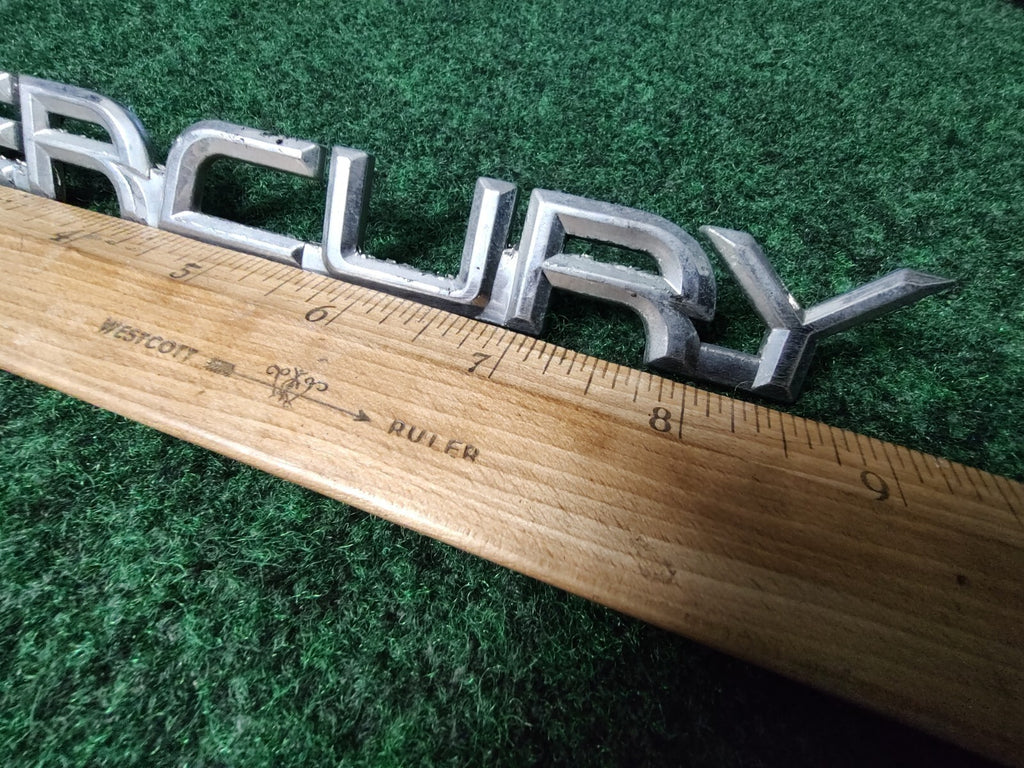 Mercury Chrome OEM 8.5" Curved Emblem Badge Logo Nameplate Name YF42-16702-C 7S1