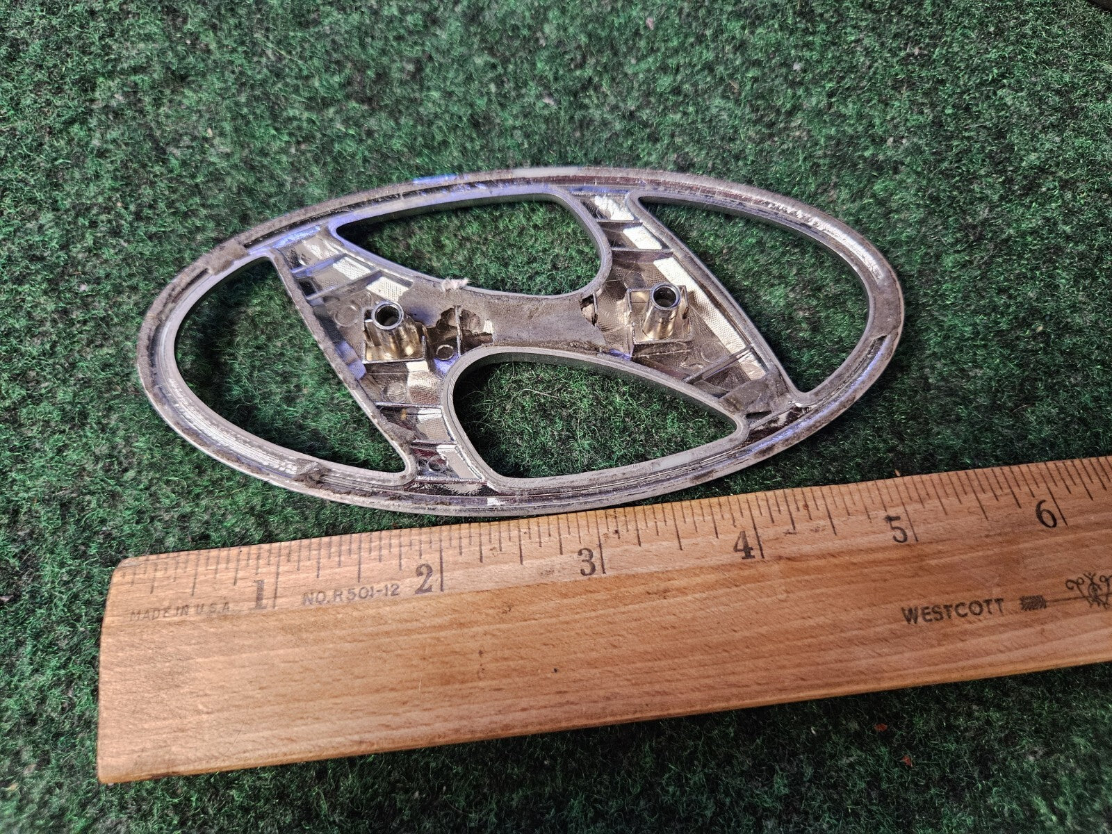 Hyundai Emblem Logo Symbol Badge Chrome OEM Nameplate Name Plate ~5" 4M6