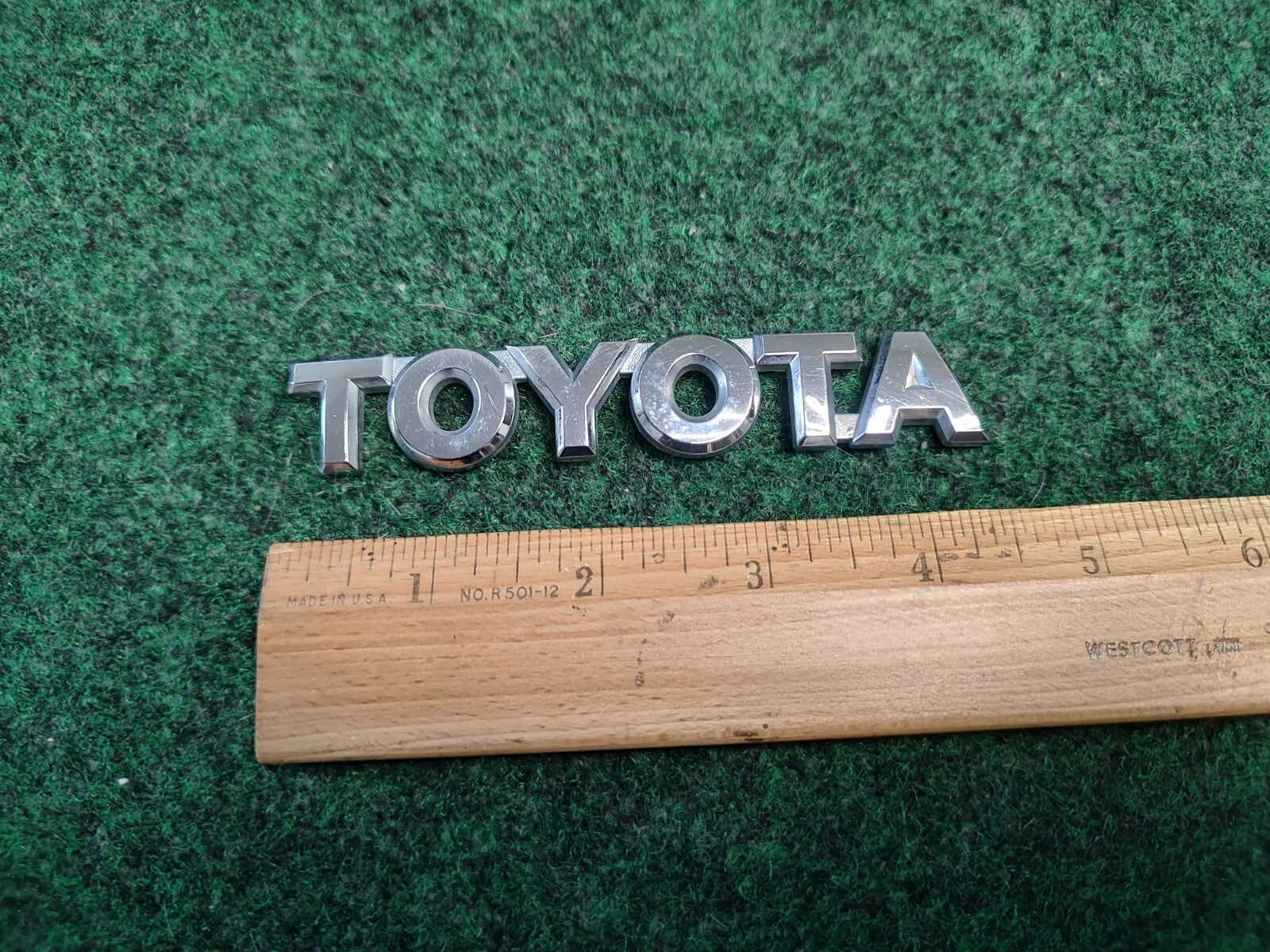 Toyota Chrome Plastic 4.5" Emblem Badge Logo Nameplate Name Plate Insignia 1S9