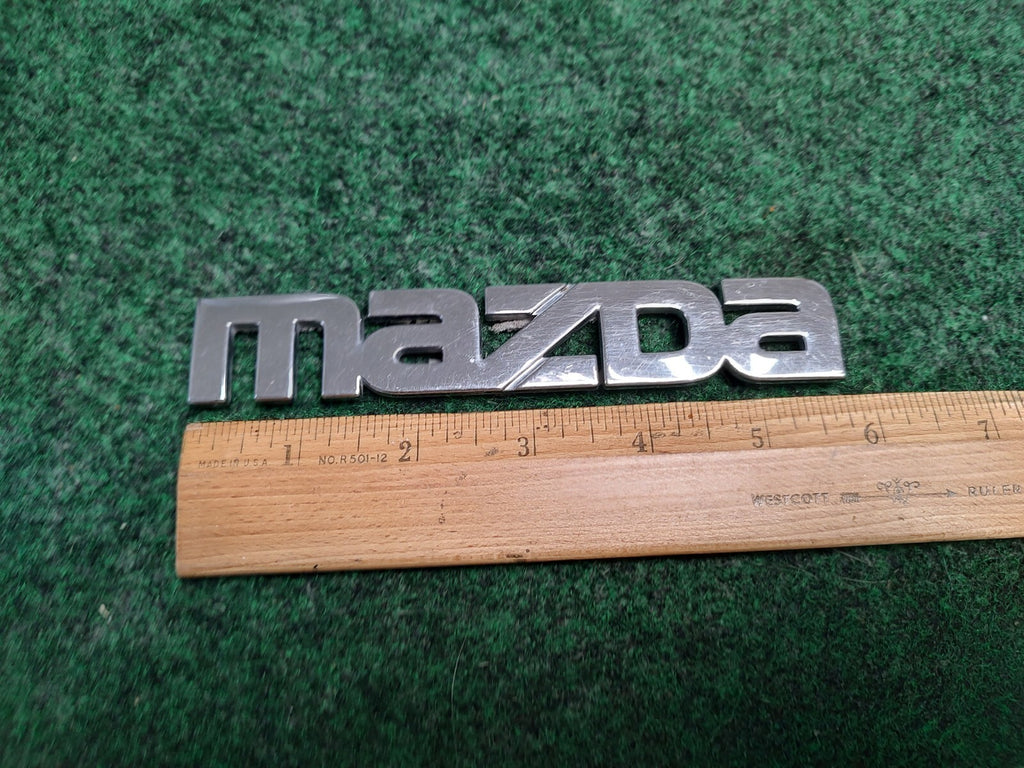 Mazda OEM Chrome Emblem Badge Logo Nameplate Name Plate ~5.8 Inches 4S4