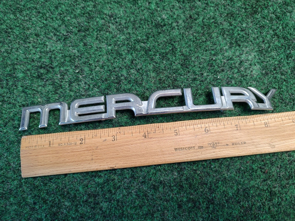 Mercury Chrome OEM 8.5" Curved Emblem Badge Logo Nameplate Name YF42-16702-C 4S8