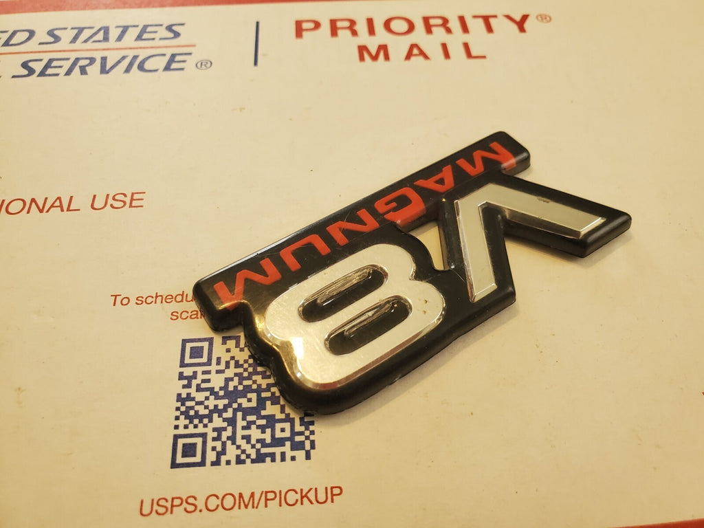1994-2001 V8 Magnum Fender Door Emblem Nameplate Badge Ram Durango Van OEM 4L5