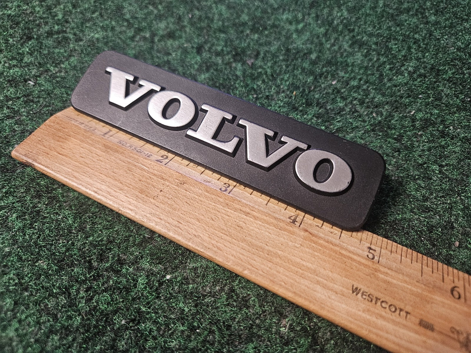 1990's VOLVO Emblem 20244 Badge Nameplate Plastic Chrome Script Car Part OEM 4M8