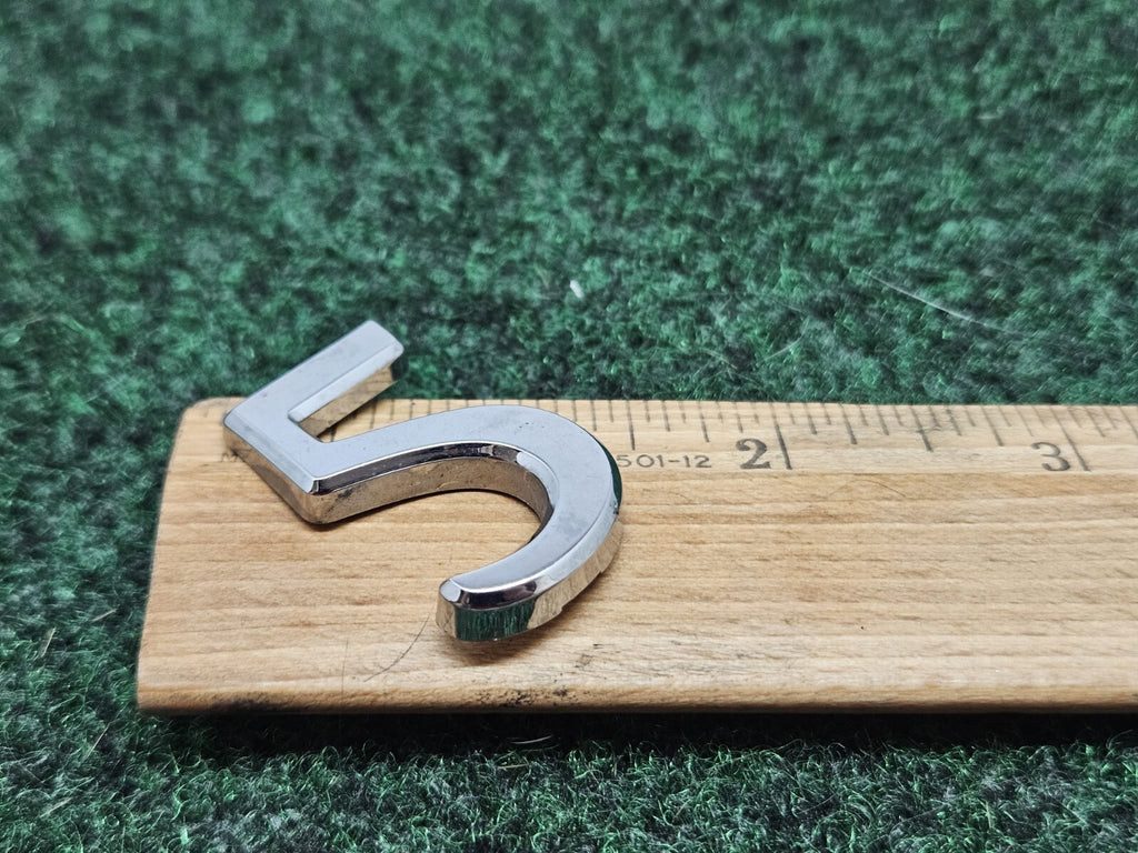 OEM "5" Chrome Individual Number Lettering Emblem Badge Logo Nameplate 3D 5 7S7