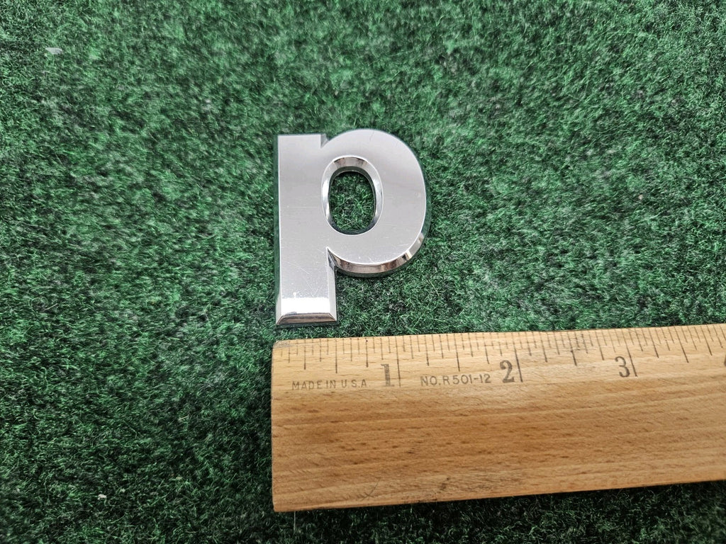 Jeep OEM "P" Chrome Hood Hatch Individual Letter Emblem Badge Logo Nameplate 7S9